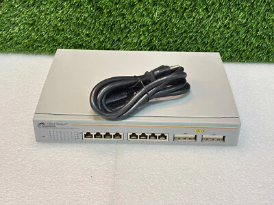 Allied Telesyn AT-GS908GB  10/100/1000 Base-T q/GBIC uplinks Ethernet Switch - Image 1 of 4