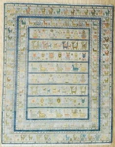 Oushak Indo Lt.Grey Hand-Knotted Contemporary Turkish Rugs to decor living area - Picture 1 of 10