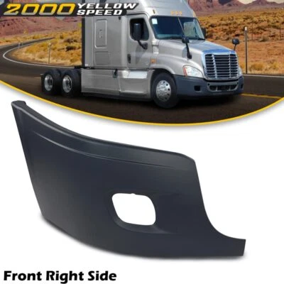 Bumper End Cover w/Fog Light Hole Right Side Fit For 08-17 Freightliner Cascadia - Image 1 of 4