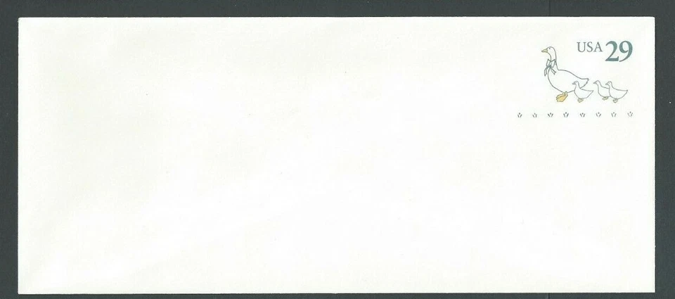 U624 29c Blue & Yellow On White Mint Entire Size 23 Recycled Paper  Bar Tagged - Image 1 of 1