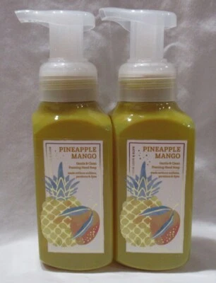 Bath & Body Works Gentle & Clean Foaming Hand Soap Set Lot of 2 PINEAPPLE MANGO - Image 1 of 4