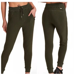 Alala SweatPants Womens Size Medium High Rise Jogger Army Green athleisure knit - Picture 1 of 15