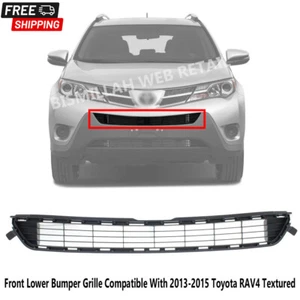 New Front, Lower Bumper Grille Compatible With 2013-2015 Toyota RAV4 Textured - Foto 1 di 3