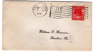 #645 Valley Forge 1928 FDC - Unofficial Camp Hill PA Flag  - Image 1 of 2