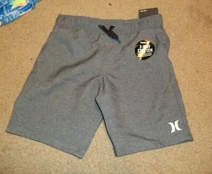 NEW Hurley sz 6 boys swim trunks board shorts swimsuit dk gray black - Picture 1 of 2