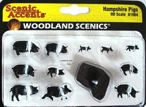 WOODLAND SCENICS CERDOS HAMPSHIRE REF A1864 - Imagen 1 de 1
