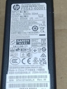 HP Printer AC Power adaptor Power Supply F5S43-60001 output 22V 455mA - Afbeelding 1 van 8