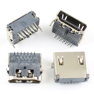 2Pcs New HDMI 19 Pin Female Right DIP PCB Socket Connector 3 Rows Foto 1 de 4