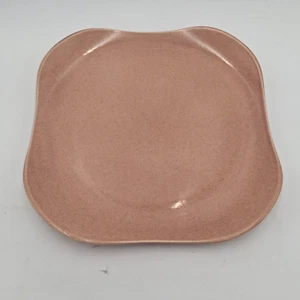 Russel Wright American Modern Steubenville Square Chop Plate Coral Vintage MCM - Picture 1 of 18