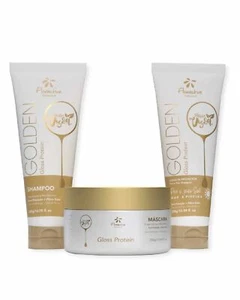 Golden Gloss Protein Home Care Hair Schedule Maintenance Kit 3 Prod - Floractive - Picture 1 of 1