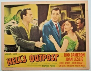 1955 Hell's Outpost, Rod Cameron, Joan Leslie, Vtg Lobby Card, Action - Picture 1 of 1