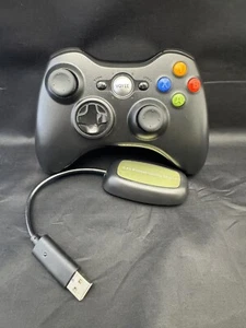 VOYEE Wireless Xbox 360 Controller NJP216A Black w/ 2.4 GHz Wireless Receiver - Picture 1 of 7