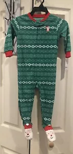Carter's Toddler 24M Santa Micro Fleece Footie Pajamas, 24Mo, Christmas New - Picture 1 of 7