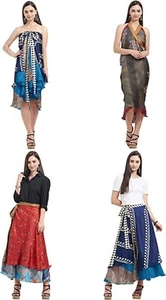 Wholesale of 50 Pc Indian Silk Wrap Skirts Bohemain Wrap Skirt Summer Long Max - Picture 1 of 9