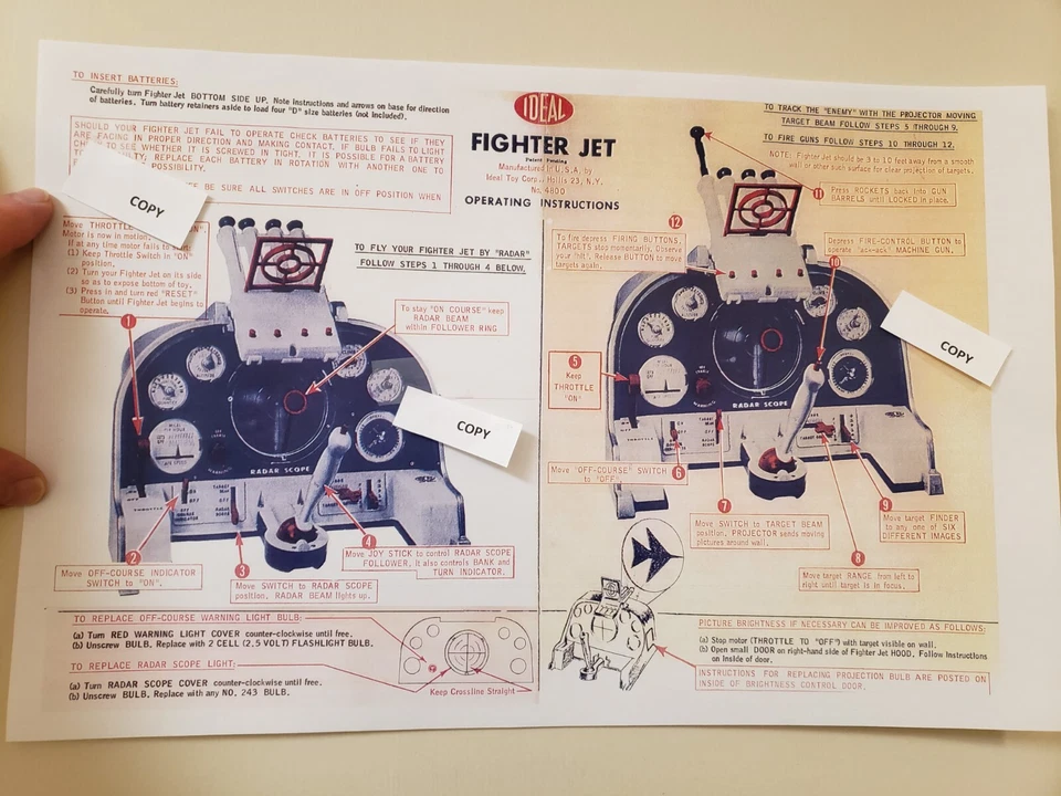 ИНСТРУКЦИИ ПО ЭКСПЛУАТАЦИИ истребителя лист ИДЕАЛЬНЫЙ 1959 - Изображение 1 из 1