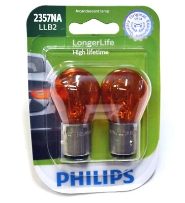 Philips LongerLife 2357NA 28.5/8.3W Two Bulb Front Turn Signal Light Replace OE - Image 1 of 4