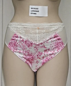 KNICKERS UK SIZE 26 M&S SILK SATIN LACY IVORY PINK ROSIE AUTOGRAPH BRIEF BNWT - Picture 1 of 5