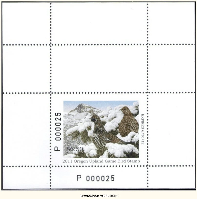 D2K Oregon Upland Bird 2011-2 $6.50 Hunter - Image 1 of 1