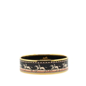 HERMES Emaille Reitmotiv Armreif Damen 【Gebraucht】 - Bild 1 von 5