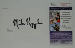 Mike Krzyzewski Signed 3x5 Index Card Duke University Coach Blue Devils JSA COA - Picture 1 of 5