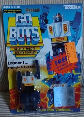 1985 Vtg Sealed TONKA GO-BOTS  Leader-1 on card transformers robot 3D Sticker - Image 1 of 3