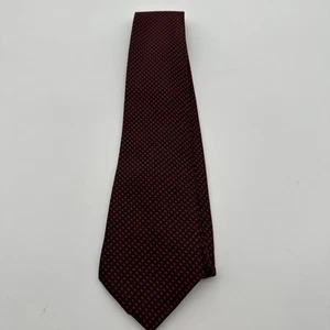 Giorgio Armani Cravatte 100% Pure Silk Designer Men’s Necktie Black Red Dot Tie - Picture 1 of 8