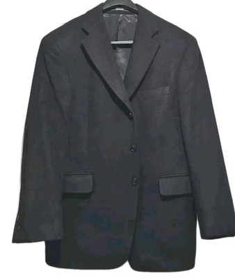 ARNOLD BRANT-Preto 100% CASHMERE, Masculino 3B/NV, Casaco Esportivo Designer-(42.R) - Imagem 1 de 4