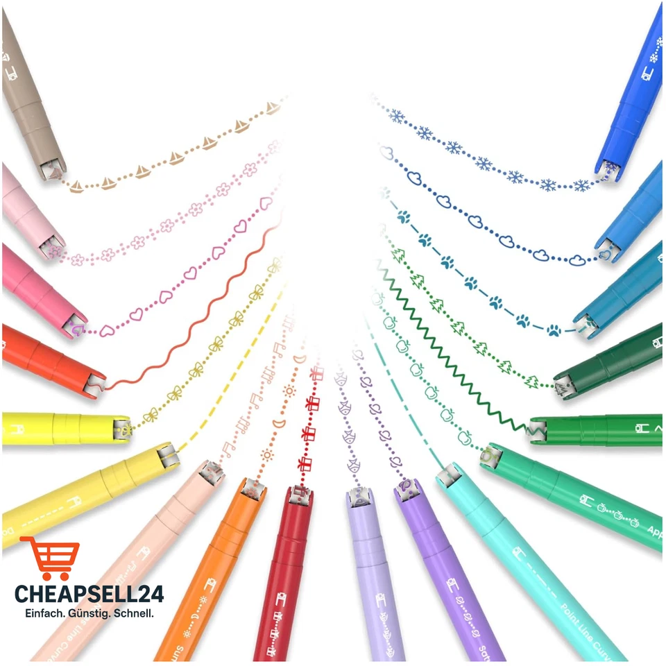 Doppelspitze Textmarker | 18 Muster | Farbvielfalt - Bild 1 von 4