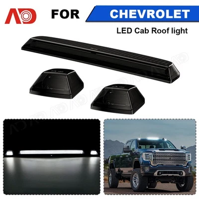 Kit de luces LED marcadoras de techo de cabina superior aptas para Silverado Sierra 2500HD 3500HD 20-2024 Foto 1 de 4