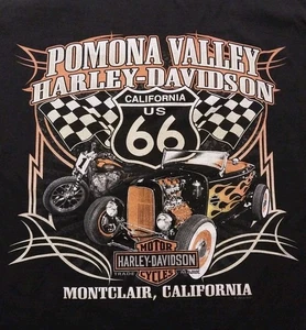 Harley-Davidson T-Shirt Pomona Valley Montclair CA Rte 66 2XL Schwarz Lap Dance - Bild 1 von 9