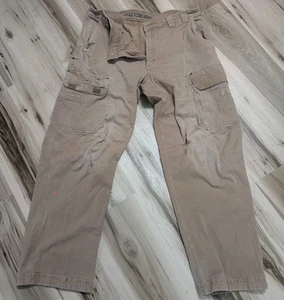 Duluth Trading Cargo Pants Mens 40x32 Flex Fire Hose Workwear Brown (Tear) - Picture 1 of 6
