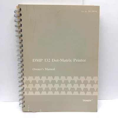 Vintage Tandy DMP 132 Dot-Matrix Printer Owners Manual 26-2814 Radio Shack Japan - Image 1 of 4
