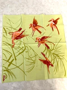 SIGNED MCM VERA LIME GREEN SWAN CLOTH NAPKINS - Picture 1 of 3
