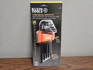 Klein Tools BLS12 12-Piece L-Style Ball-End Hex Key Wrench Set SAE New - Picture 1 of 2
