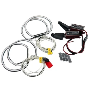 LED Xenon White Headlight SMD Angel Eyes Halo Rings For BMW E39 E46 3 5 Series - Picture 1 of 10