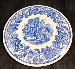 Spode Victorian Collection Blue Room Rural Scenes Cake Plate - Picture 1 of 5