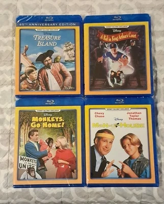 Treasure Island + 3 other Disney Blu-ray Movie Club lot New Sealed OOP  - Image 1 of 2