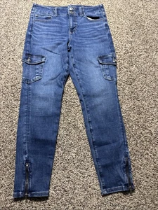 JEANS DONNA AE AMERICAN EAGLE TAGLIA 12 VITA ALTA JEGGING NEXT LEVEL ELASTICIZZATO - Foto 1 di 4
