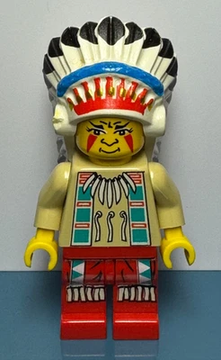 Lego Indian Chief 1 (Big Chief Rattlesnake) Minifigura ww017 del Set 6763 6746 Foto 1 de 4