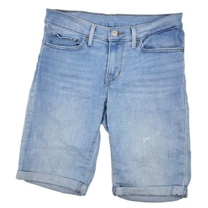 Levi's Shorts Damen 28 hellblau Low Rise Rollbündchen Bermuda Denim Beachy - Bild 1 von 8