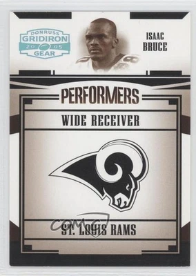 2005 Donruss Gridiron Gear Performers Platinum /25 Isaac Bruce #P-23 HOF - Image 1 of 2