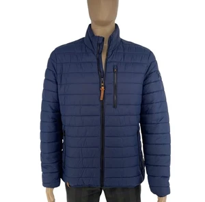 CAMEL ACTIVE Men Navy Blue Padded Quilted Jacket Coat Size EU 50 UK/US 40 L - Picture 1 of 15