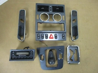 99-04 Mercedes-Benz SLK230 SLK320 R170 OEM grafito fibra de carbono juego de molduras de tablero Foto 1 de 4