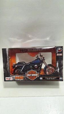 Harley-Davidson Dyna Super Glide Sport Blue 2004 escala 1/12 Maisto Foto 1 de 3