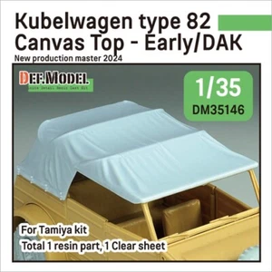 DEF Modelo DM35146, Kubelwagen Tipo 82 Tapa de Lona - Temprano/DAK para Tamiya, 1/35 - Imagen 1 de 11