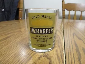 Medalla de Oro I W Harper Kentucky Straight Bourbon Whisky Doble Tiro Rocas Vidrio - Imagen 1 de 6