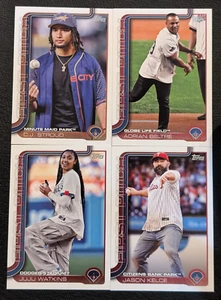2025 Topps Series 1 First Pitch Jason Kelce CJ Stroud Adrian Beltre Juju Watkins - Picture 1 of 1