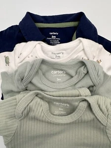 Carter's Baby Boy 3 Months Lot of 4, Baby Boy Bundle One-pieces - Picture 1 of 5