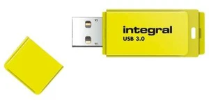 Fluo USB 3.0 Flash Lecteur, 32GB Jaune - INFD32GBNEONYL3.0 - Picture 1 of 1