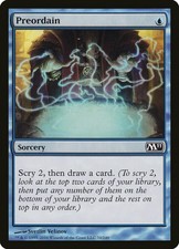 1x Preordain Played Foil Magic 2011 MTG